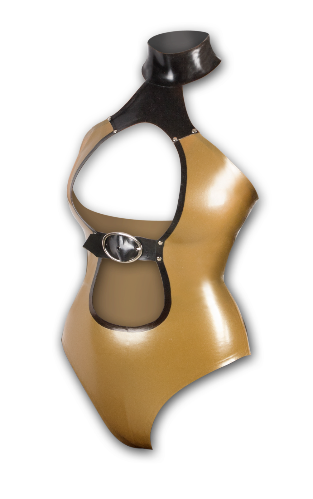 Zara Body Latex mit Frontschnalle goldfarben (40, Gold)